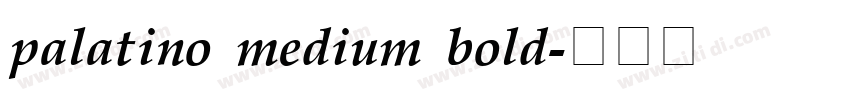 palatino medium bold字体转换